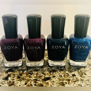 Zoya Nail Polish Set - Purple, Glitter, Blue